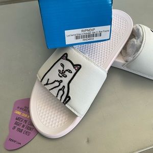 RIPNDIP LORD NERMAL SLIDES UV Activated. Size 12, blue/fuchsia